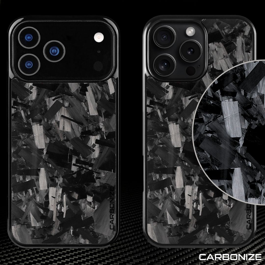 IPHONE || Big Flake FORGED Black Carbon Fiber Cover Series