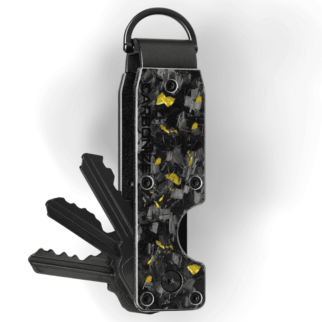 CARBONIZE | LITE | Forged Gold Carbon Fiber Key Organizer