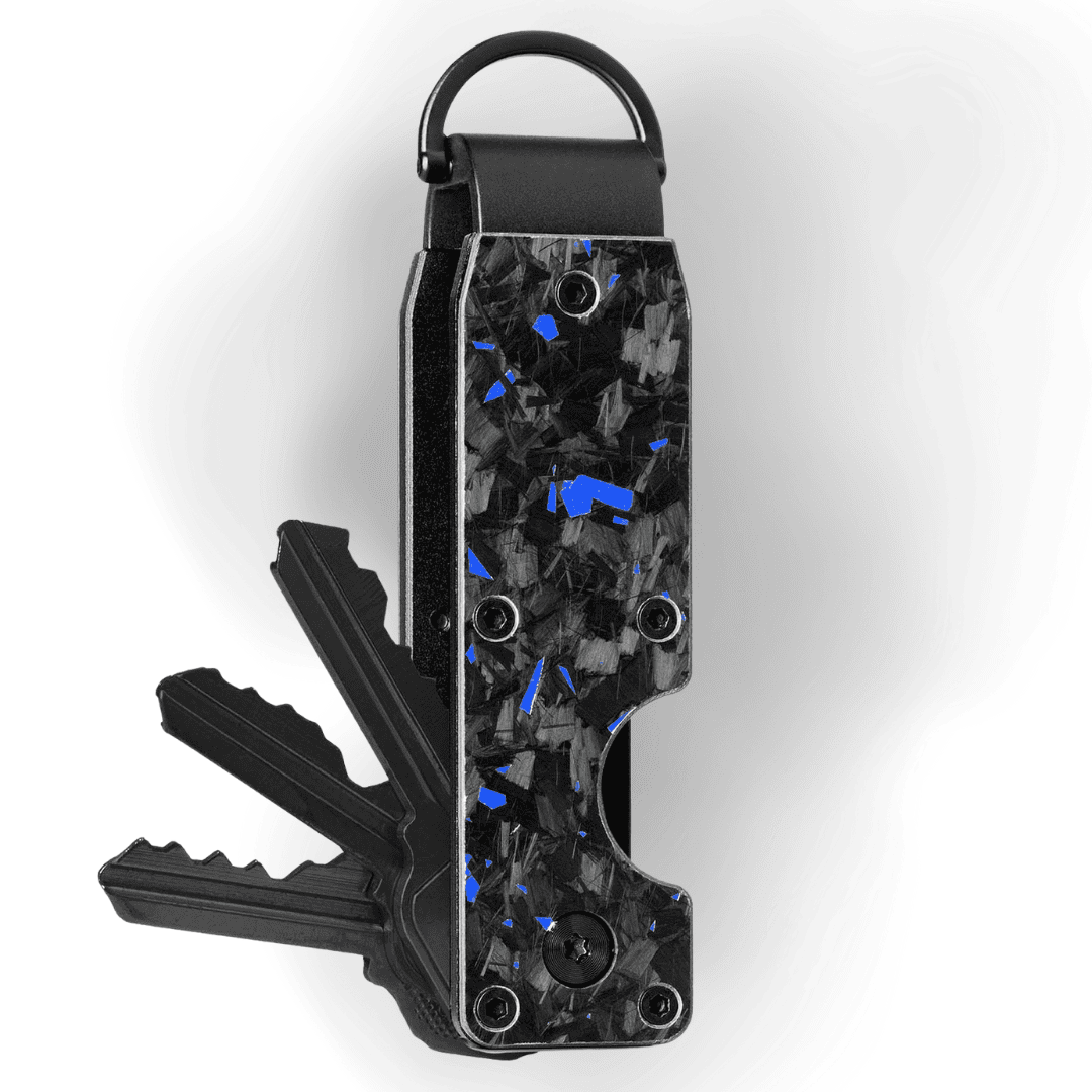 CARBONIZE | LITE | Forged Blue Carbon Fiber Key Organizer