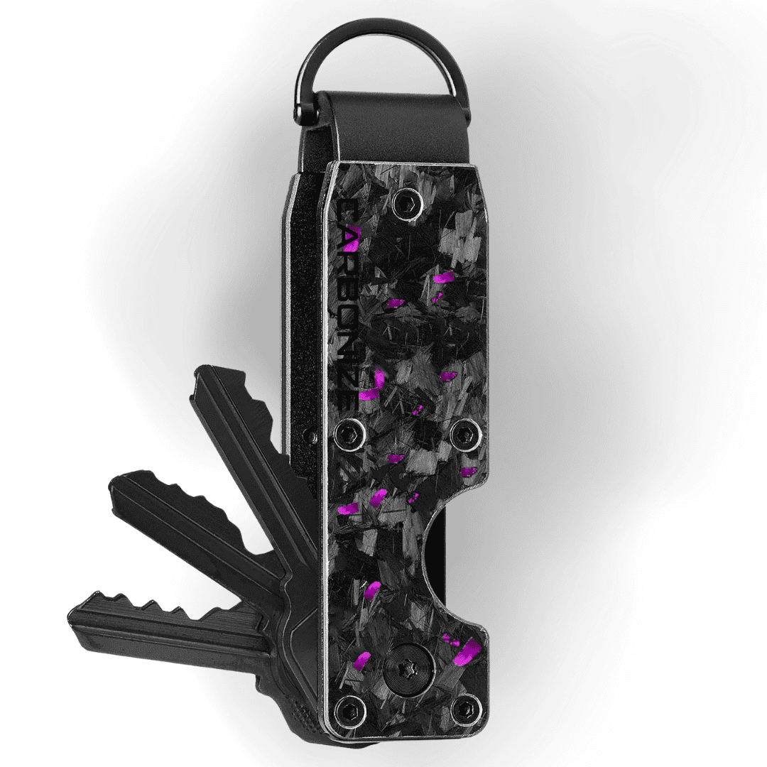 CARBONIZE | LITE | Forged Purple Carbon Fiber Key Organizer
