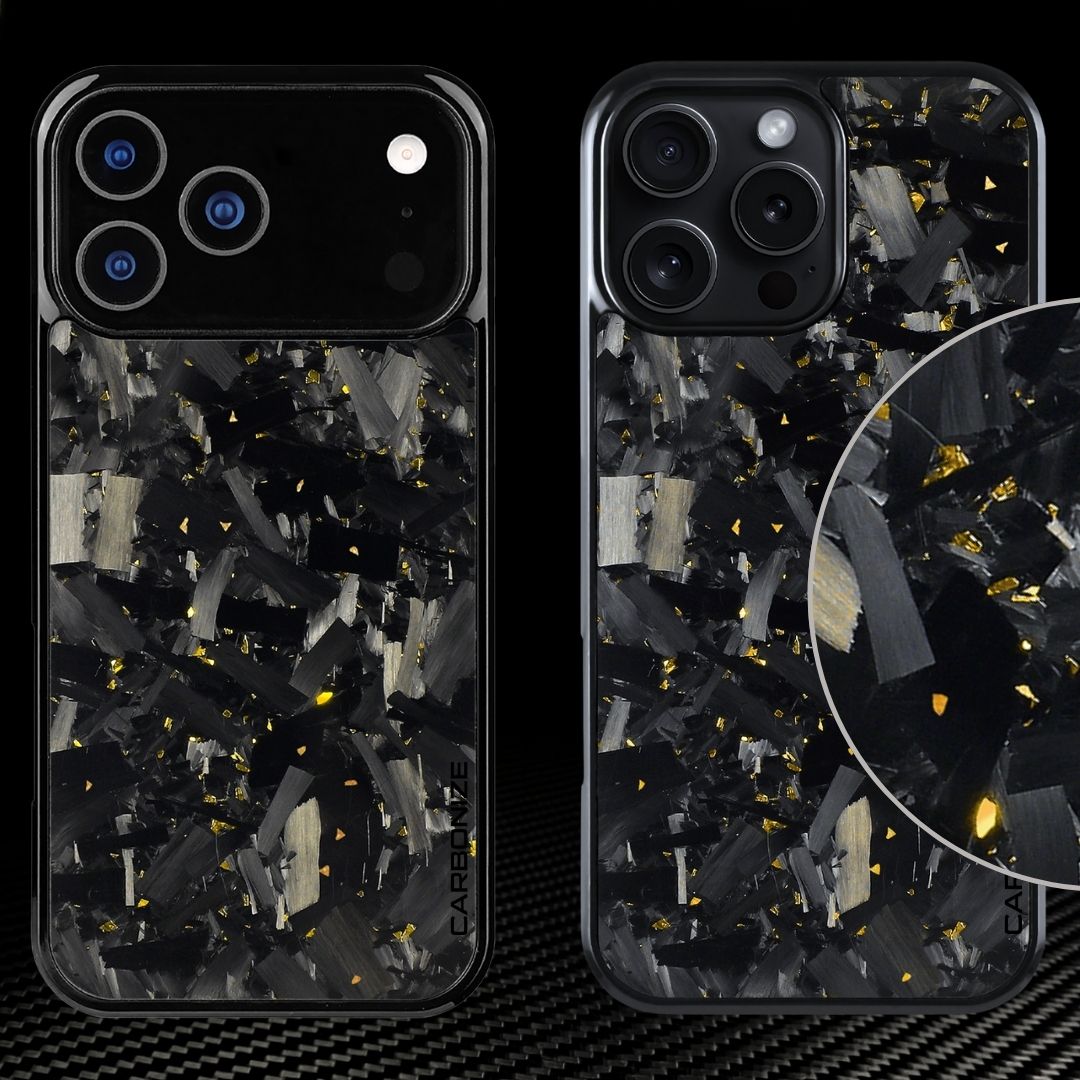 IPHONE || Big Flake FORGED Gold Carbon Fiber Cover Series