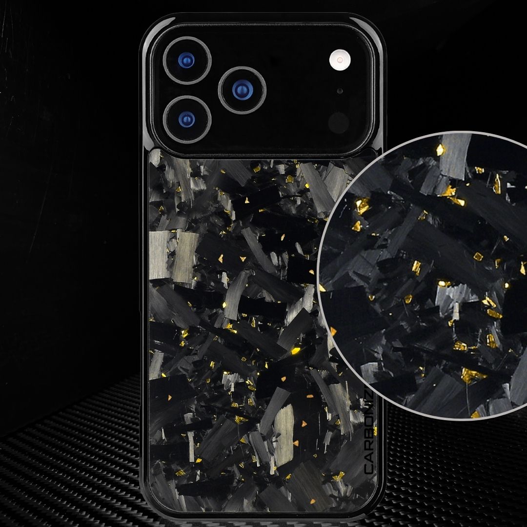 IPHONE || Big Flake FORGED Gold Carbon Fiber Cover Series