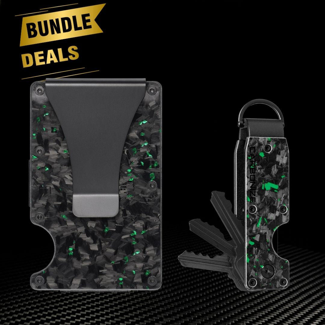 [forged green wallet+ Lite forged green key organizer]-Bundle