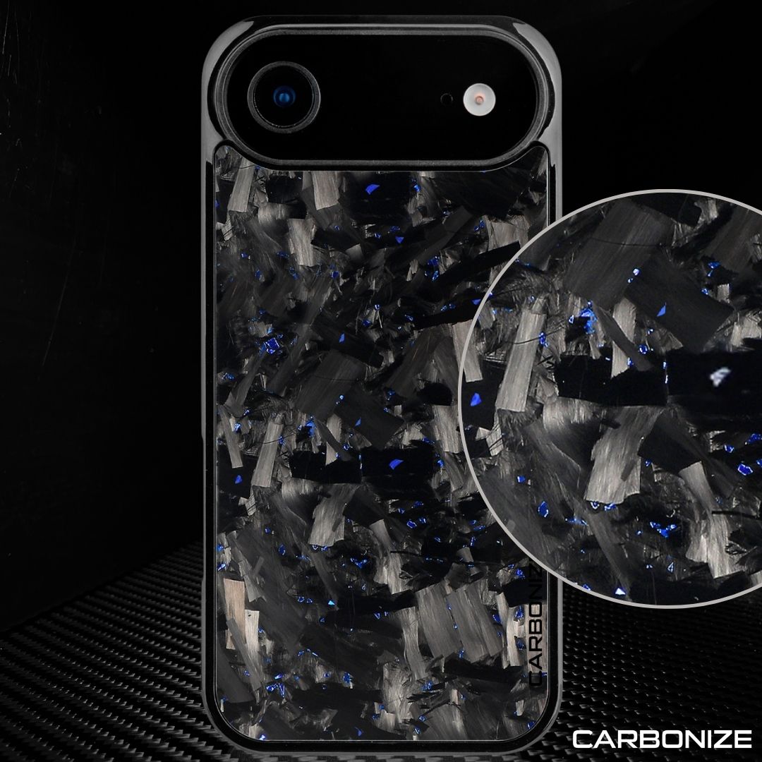 IPHONE || Big Flake FORGED Blue Carbon Fiber Cover Series